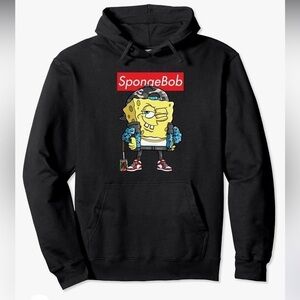 Spongebob Squarepants Logo Pullover Hoodie size small